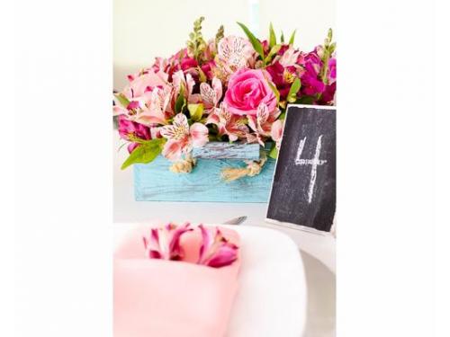 Centros de mesa e identificador de mesas