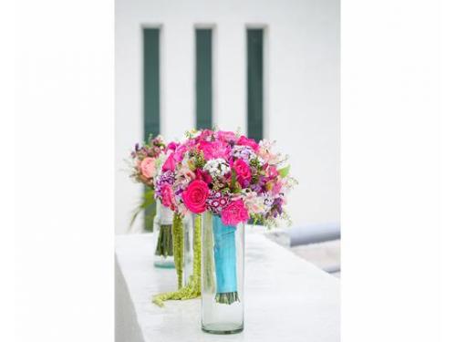 Centros de mesa coloridos