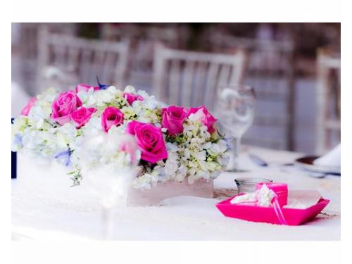 Centro de mesa colorido