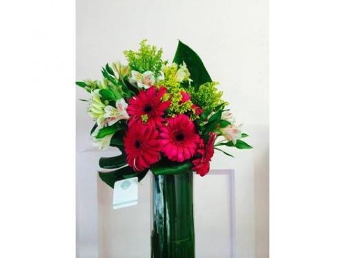 Flores con base de cristal