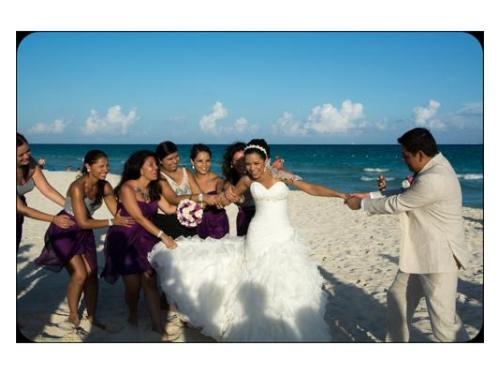 Con las damas y los padrinos