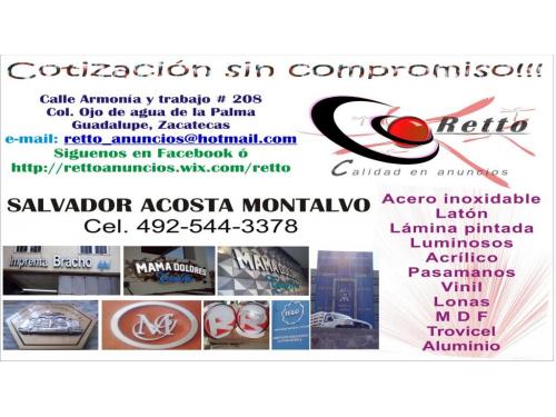 solicita nuestro catalogo via e-mail en retto_anuncios@hotmail.com