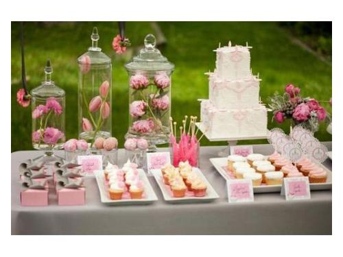 Barra de postres decorada