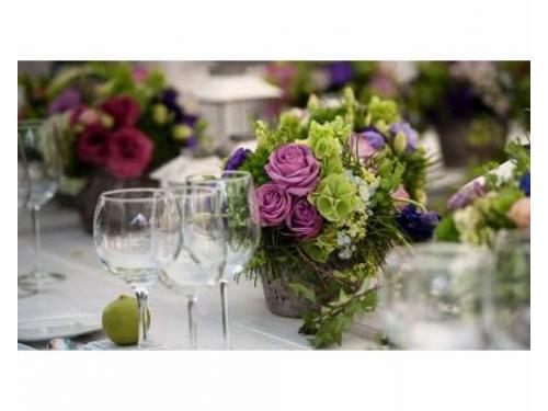 Decoración con flores naturales