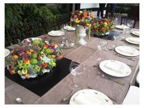 Coloridos centros de mesa