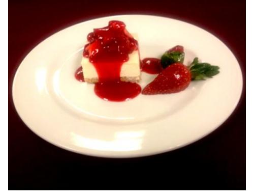 Mostachón de queso con fresa