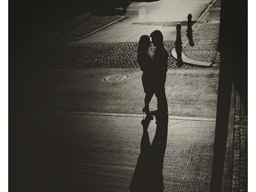 Romántica foto en pareja