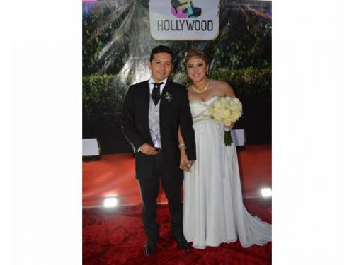 Novios arribando a la recpeción