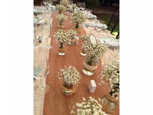 Centros de mesa en montaje imperial