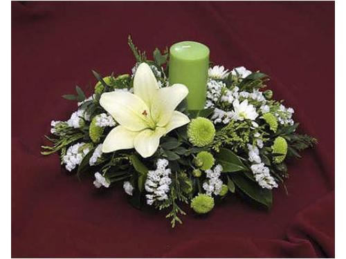 Centro de mesa con vela