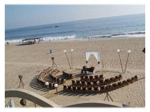 Para ceremonia en la playa