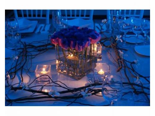 Centros de mesa con velas