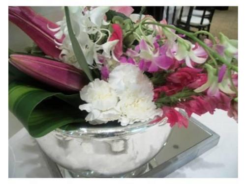 Centros de mesa con flores naturales