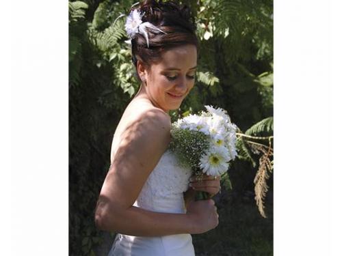 Novia con su ramo