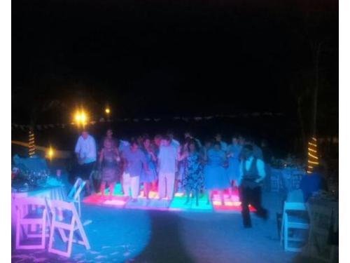 Pistas de baile iluminada