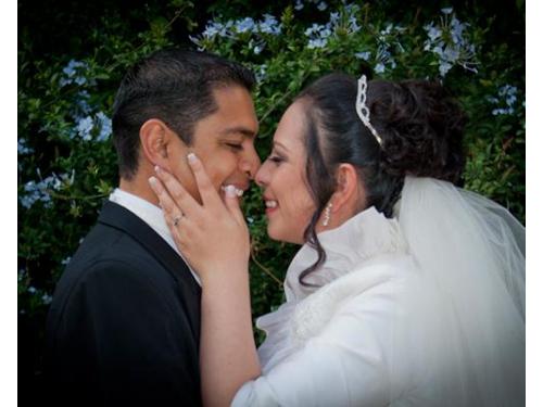 Románticas fotografías d elos recién casados