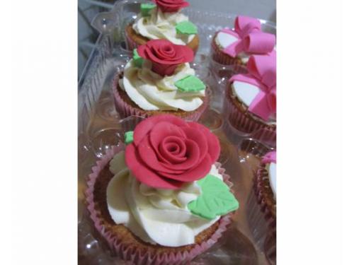 Cupcakes de rosa