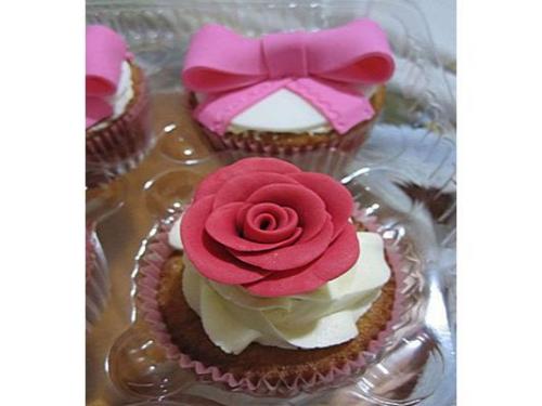 Cupcake con detalle floral