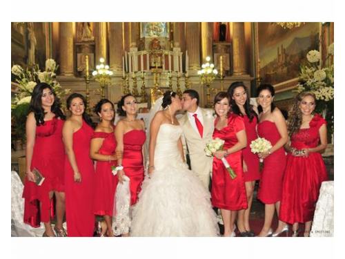 Novios con sus damas