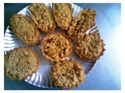 Tarta manzana con cubierta crujiente