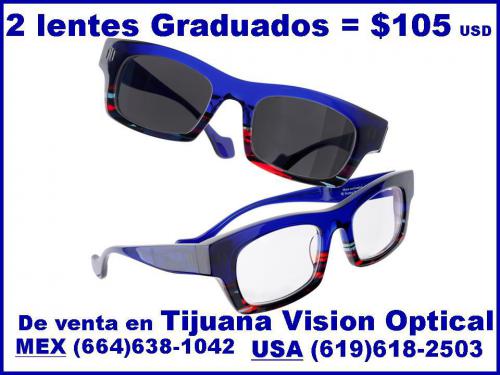 Anteojos graduados Optica Tijuana Tel (664)638-1042 USA(619)618-2503
