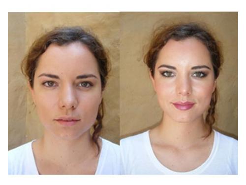 Maquillaje natural antes y después