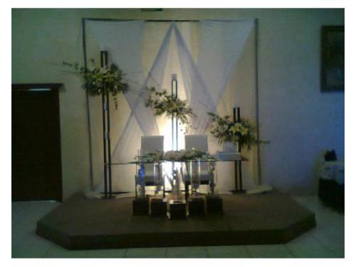 La mesa  de  los novios