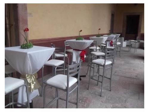 Mesas y sillas periqueras