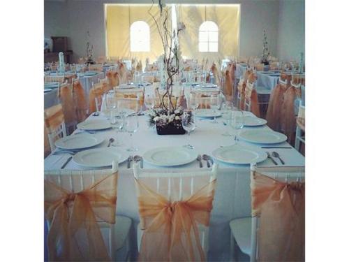 Moños naranjas en tiffany