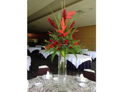 Colores rojos en el arreglo