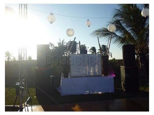 Zona de dj para bodas en playa