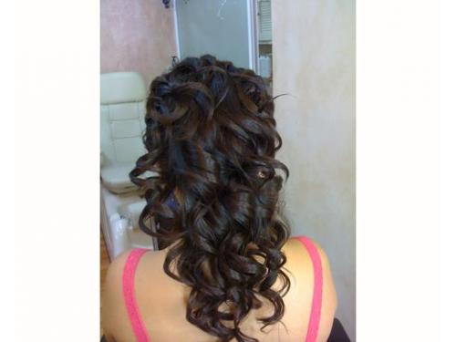 Semi recogido con rizos