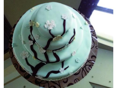 Pastel visto de arriba