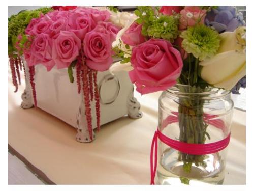 Decoración con flores naturales