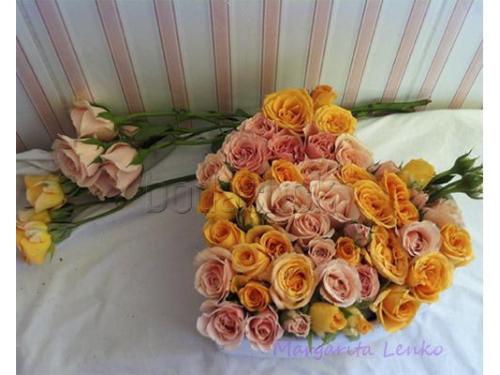 Corazon de baby rose, disponible en tres tamaños