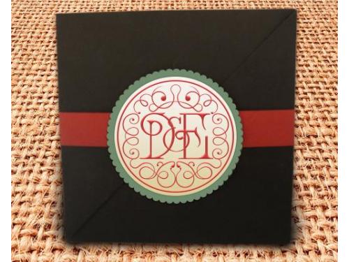Monograma en invitación