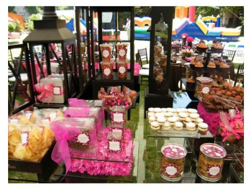 Mesa de postres personalizada