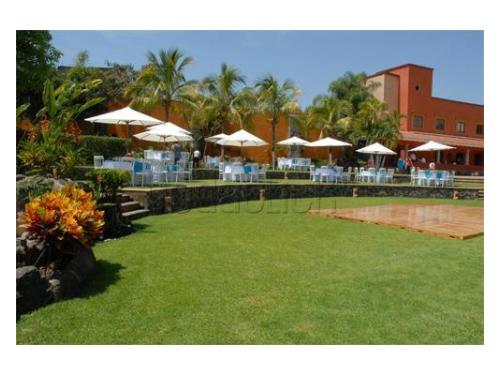 Jardín de la hacienda para bodas