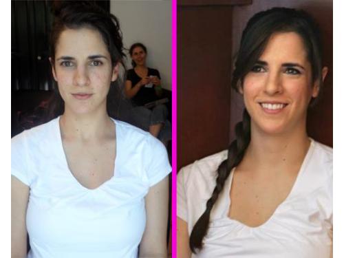 Antes y después: maquillaje y peinado