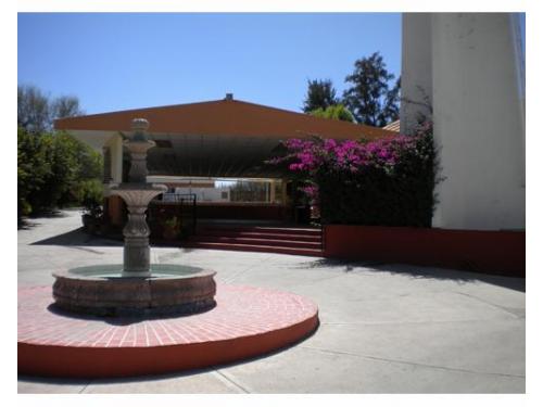 Vista de la terraza antes de la fiesta