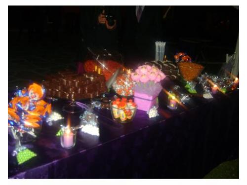 Elige los dulces en tu mesa