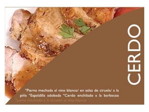 Platillos a base  de cerdo