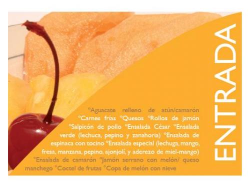 Entradas de  acuerdo  a  tus  platillos