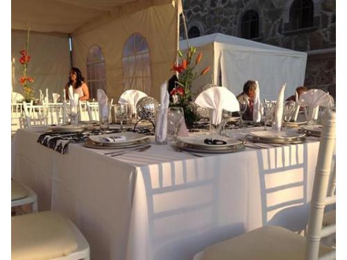 Centro de mesa flores color naranja