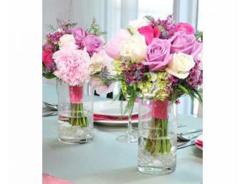 Centro de mesa alargada