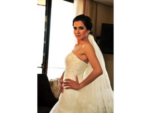 Novia posando