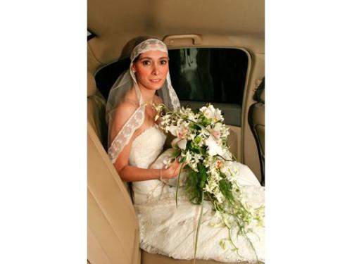 Novia en el auto