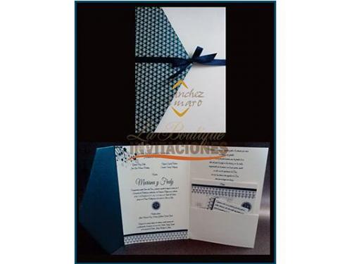 Invitación color azul