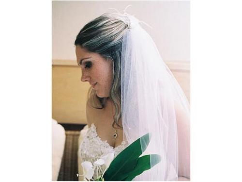 Novia con su velo