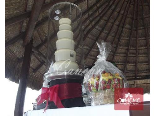 Fuente chocolate blanco